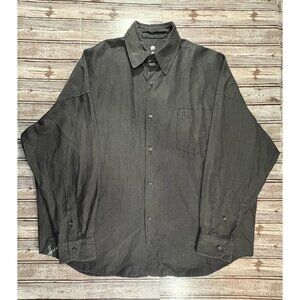 Outlier NYC  Injected Linen boxford shirt sz 2XL color Black Brand New mspr $220